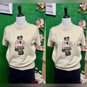 🌷Brand New Bear Knitted Top can fit Sm up to L Soft Stretchy